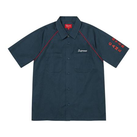 Supreme, Shirts Blauw, Heren, Maat:XL