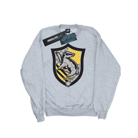 Harry Potter Pojkar Hufflepuff Crest Flat Sweatshirt 7-8 År Sp