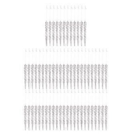 60 stk. Jule-istapp ornament tredekorasjon stilig istapp ornament for jul akryl hjem festival forsterkere klar