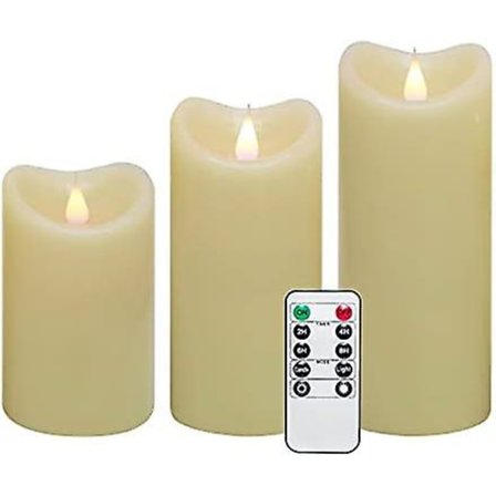 Simplux Eldeffekt Ljus med Timer - Realistisk Tilt-to-Melt Effekt