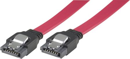 Deltaco SATA-kabel - Serial ATA 150 - SATA (hunn) til SATA (hunn) - 50 cm - rett kontakt - rød