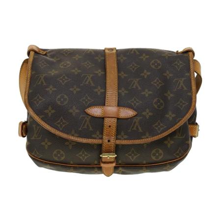 Louis Vuitton Vintage, Pre-owned Saumur 30 Monogram Messenger Bag Bruin, Dames, Maat:ONE Size