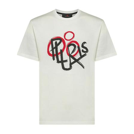 Peuterey Gots certified jersey colour block t-shirt Hvid, Herre T-shirts