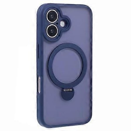 Til iPhone 16 Cover Kompatibelt med MagSafe Mat TPU+PC Roterende Støtteben Telefon Cover (Style D)