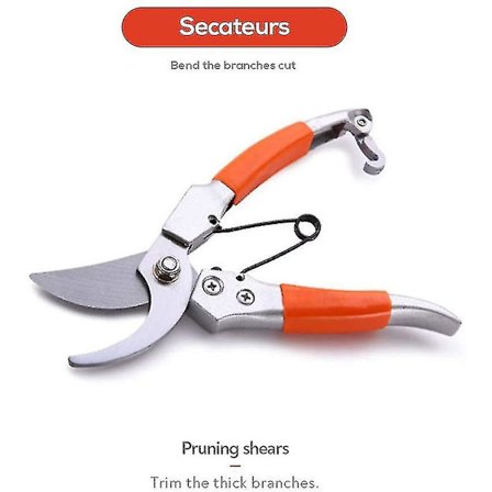 Professionell Orange 10-delad Aluminium Bärbar Trädgårdssats med Plastverktygsförvaringslåda (shikai)-yuhao