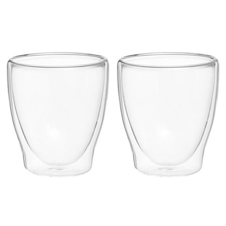 Kaksiseinäiset kahvilasit borosilikaattilasista, 30 cl, 2-pack