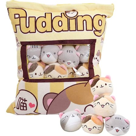 Blød Plys Pude, Aftagelige Fluffy Dyredokker, Bløde Dyr Dukkelegetøj Pude, Gaver Plys Bomuld Fyldte Dyr Pude Til Piger Børn, Sofa