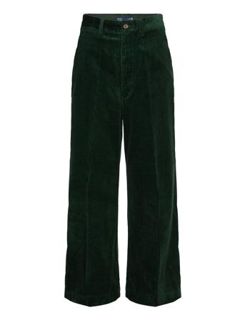 Corduroy Wide-Leg Cropped Pant Bottoms Jeans Wide Green Polo Ralph Lauren