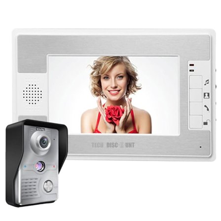 Smart kabelansluten videodörrklocka villa videodörrklocka videoskärm fjärrkontroll röstintercom smart dörrklocka