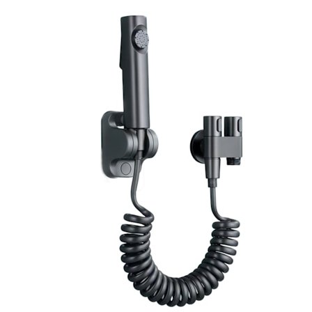 Spolare, 2 m Teleskopisk Slang Bidé Kran Set, 7,5 cm³ Bidé Handdusch Set, Toalettspruta med 2 Rostfria Stål Adaptrar