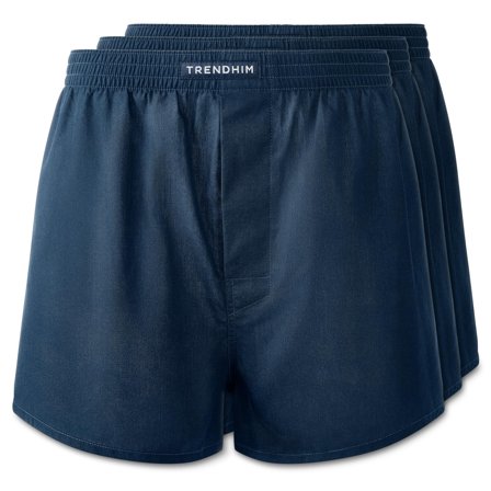 AirFeel | Lot de 3 caleçons en coton bleu royal avec ceinture élastique recouverte pour hommes - Boxers tissés