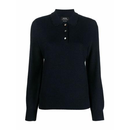 A.p.c. Polo Olivia Blå, Dame Striktrøjer