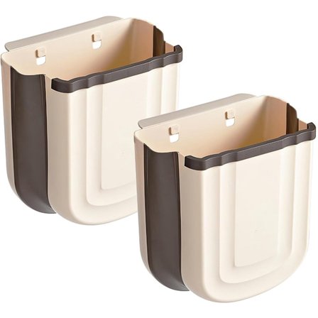 Kompakti, kokoontaitettava seinään kiinnitettävä keittiön jäteastia, muovinen kaapin jäteastia, 9 litran seinään kiinnitettävä jäteastia, sopii 