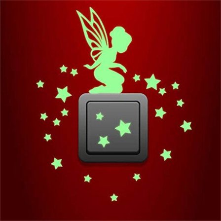 Glow-in-the-dark blomst fe vægklistermærke stue soveværelse