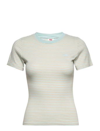 Ss Rib Baby Tee Turmeric_ Star T-shirt Top Hvid LEVI ́S Women