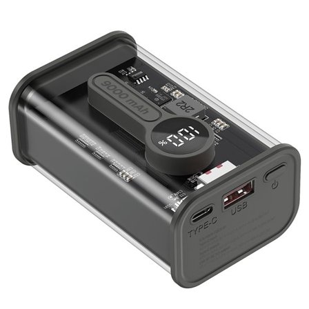 Kompakt powerbank 9000mah med hurtig opladning QC3.0 1xUSB 1xUSB-C