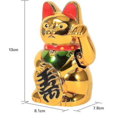 Lycka till Katt Feng Shui Viftande Katt Rikedom Katt East Enlightenment Piece Large Gold Living