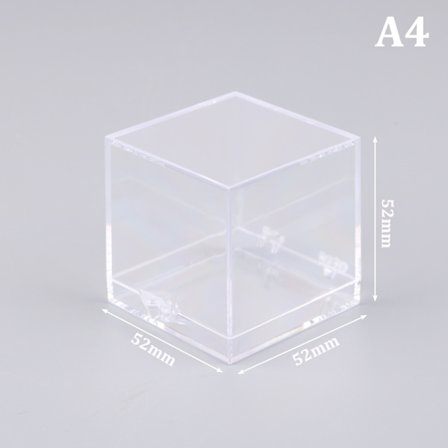 1 stk. Opbevaringsbokslåg Gemstone Display Mønt Klar beholder Spec