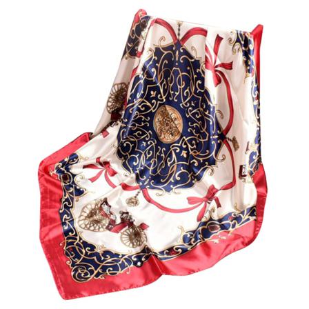 Trendig Printed Sidenkedja Lång Halsduk För Kvinnor Elegant