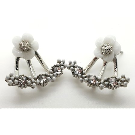 Earring tops studs Daisy flower two sided