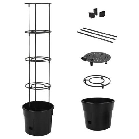 Vidaxl Kruka För Tomatplanta Ø29,5x115 Cm Polypropylen Antracit