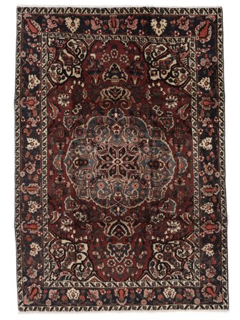 Bakhtiari Rug Hand Knotted 210X301 Black/Brown Persia