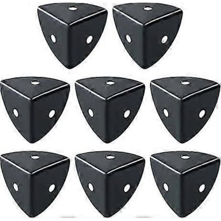 [PLEE] Metalhjørnebeskyttere, sorte hjørnebeskyttere i rustfrit stål, 8-pak