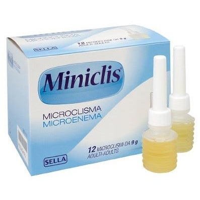 Miniclis Adulti 12 Microclismi 9g - Sollievo Intestinale Rapido