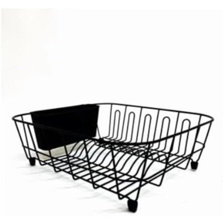 Oppvaskstativ med bestikkholder, svart 36,50 cm * 32,50 cm * 13,80 cm