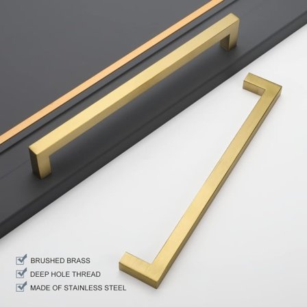 Set med 5 guld möbelhandtag Guld möbelhandtag - Borstat