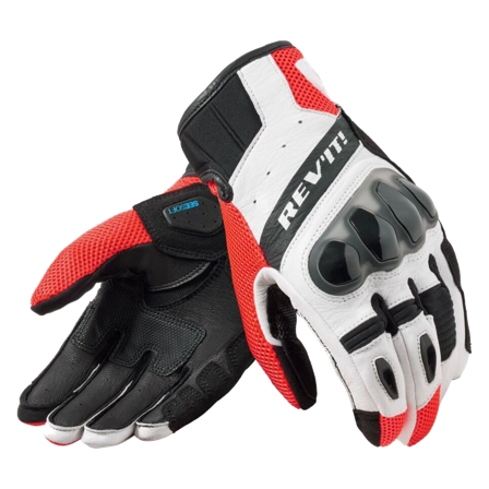 Guanti Moto Rev'It! Ritmo Nero/Rosso Neon M