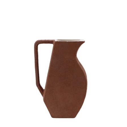 Keraaminen maljakko 20x7x30 cm – Okranruskea, moderni muotoilu