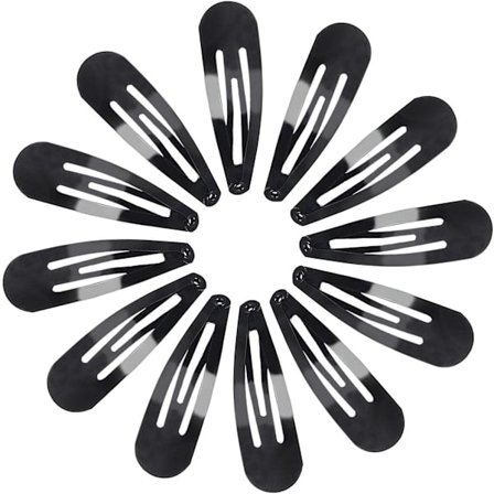 50 st Svarta Hårklämmor, Snap Hårklämmor Metall Hårklämmor för