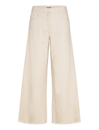 Weekday Cotton Loose Trousers - Cream - 38