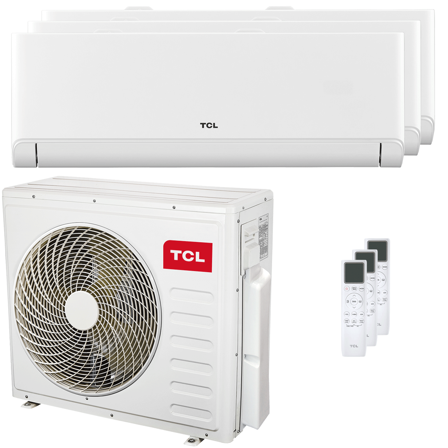 Condizionatore TCL BreezeIN P5 trial split 18000+18000+18000 BTU inverter A++ wifi unità esterna 12.2 kW