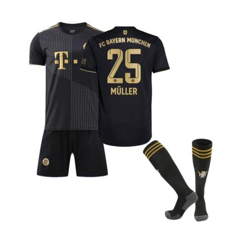 Bayern jalkapallopaita 2122 uusi lasten aikuisten puku koti- ja vieras 25 Muller jalkapallopaita