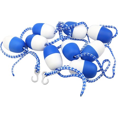 20 fot bassengtilbehør flytende line sikkerhetsdeler flytende tau med 11 flytere og 2 kroker