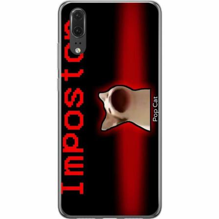 Huawei P20 Mjukt Skal - Pop Cat Meme
