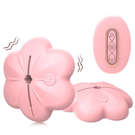 Nippel vibrator, silikone letvægts usynligt nippel legetøj, egnet til kvindelige par (pink)