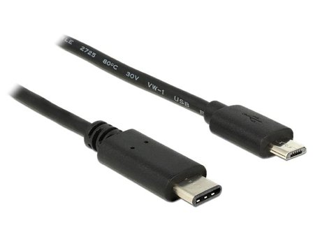 Delock USB type C-kabel - 24 pin USB-C til Micro-USB type B - 50 cm
