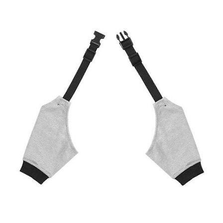 Koiran kyynärtuki etujalalle, pehmeästi pehmustettu, säädettävä hiha, harmaa XL