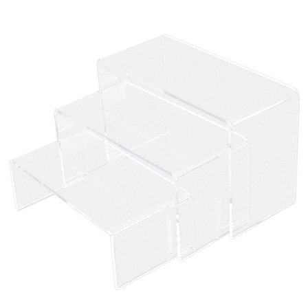 3-lags Akryl Klar Display Stativ Riser Showcase Smykker Kosmetik Makeup Samling Display Rac