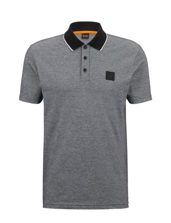 Peoxford Polos Short-sleeved Svart BOSS*Betinget Tilbud