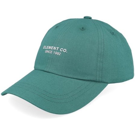 Element - Grön unconstructed Keps - Kids Element Co Baseball Cap Dark Green Dad Cap @ Hatstore