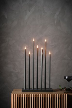 Star Trading - HOLY el-lysestake - Grå - Adventsstaker - Fra Homeroom
