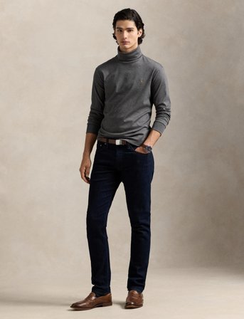 Polo Ralph Lauren Soft Cotton Turtleneck - Grey - M