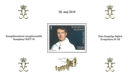 Grønland - Kronprins Frederik 50 år - Postfrisk miniark