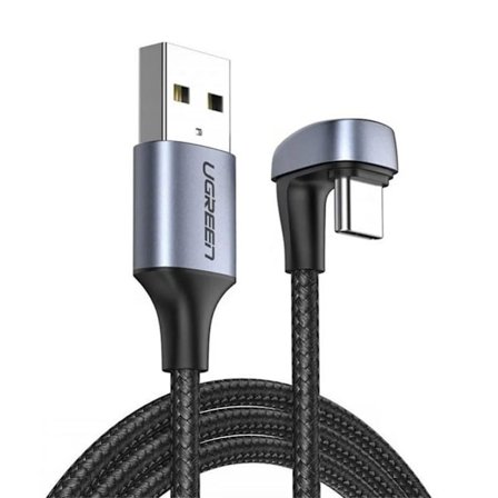Ugreen Angled USB-A to USB-C Cable 18W, 2m - Grey
