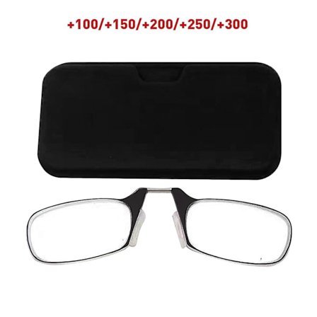 Ultra tunna optiska läsglasögonfodral Mini näsklämma 1.0,1.5,2.0,2.5,3.0 Unisex