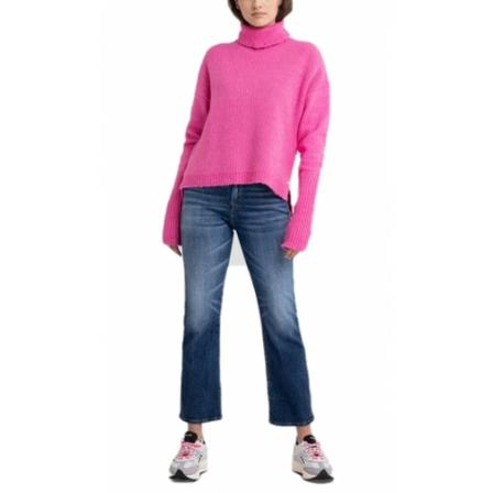 Replay Turtleneck rosa, Dam Polotröjor, Dam, Storlek: M